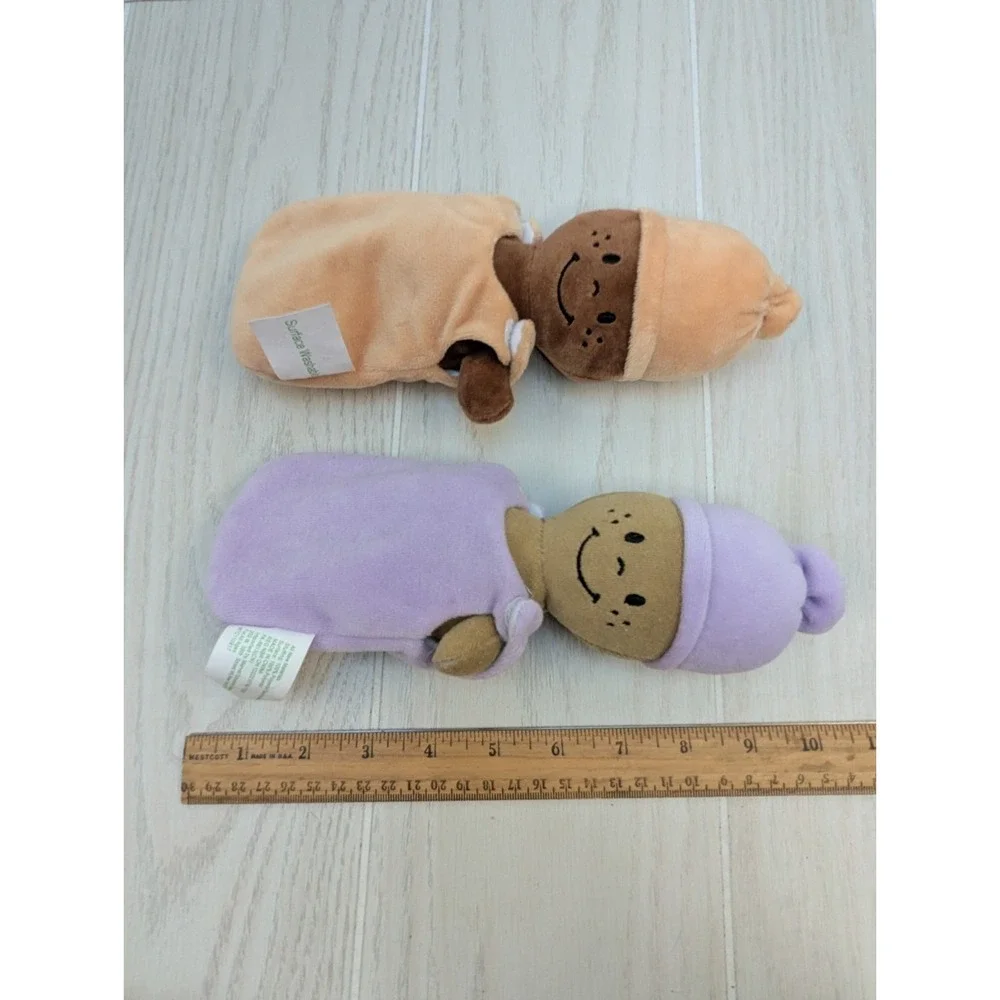 Marvel Education lot plush baby dolls AA Brown white tan hats Diversity buddies